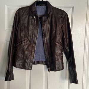 MASSIMO DUTTI LEATHER JACKET